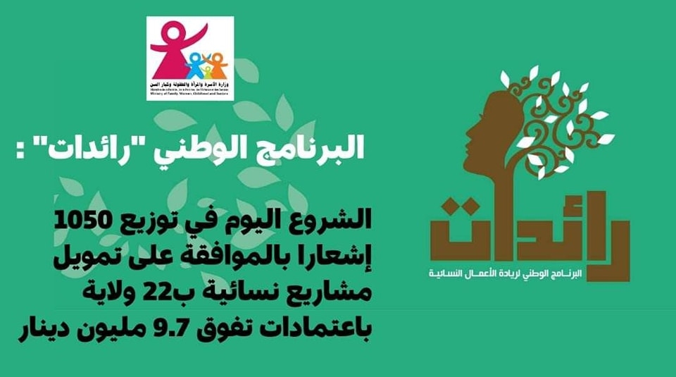 البرنامج الوطني "رائدات" : وزارة الأسرة والمرأة تشرع في توزيع 1050 إشعارا بالموافقة