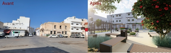 أشغال تهيئة ساحة غاريبالدي وشارع فيكتور هوغو بسوسة: مشروع حضري شامل في خدمة النساء والمجتمع